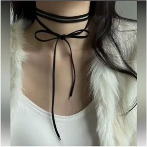 Y2K Black Tie Choker